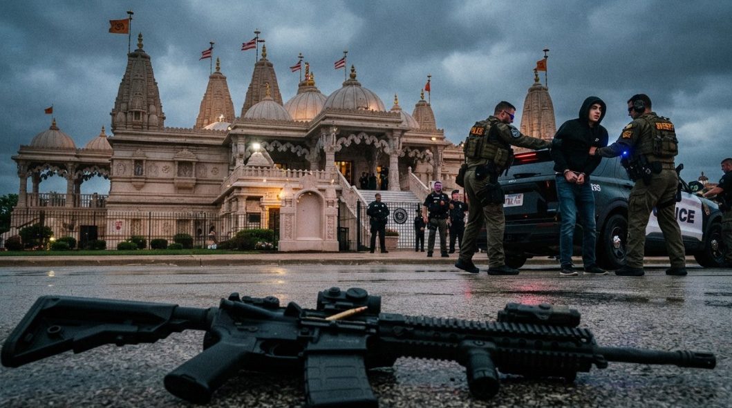 अमेरिका: शिकागो के पास हिंदू मंदिर में गोलीबारी की रची थी साजिश, राइफल जाम होने से टला हमला; 19 साल का युवक गिरफ्तार